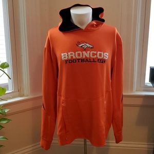 NFL on field Reebok Denver broncos hoodie men lrg